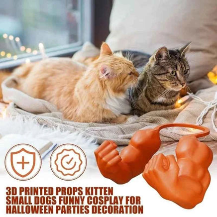 Cat Halloween Costumes 3D Printed Pet Muscle Hanging Arm Creative Cat Dog Dress-Up Prop Cats Accessory Pet Cosplay Muscle Toy