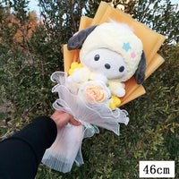 Kuromi My Melody Hello Kitty Cinnamoroll Plush Bouquet Valentine's Day Christmas Graduation Holiday Gift Pom Pom-14