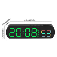 Voice Control Digital Alarm Clock Date Temperature Display Countdown Up Timer Night Mode Table Clock 12/24H Electronic LED Clock Lusy Store