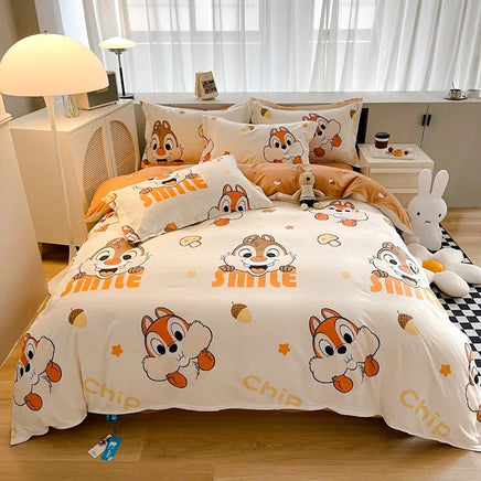 Disneys Cartoon Bed Sheets Set Stichs Mickeys Bedding Set Toys Story Duvet Cover Pillowcase Donalds Bed Sets Queen King Size 12