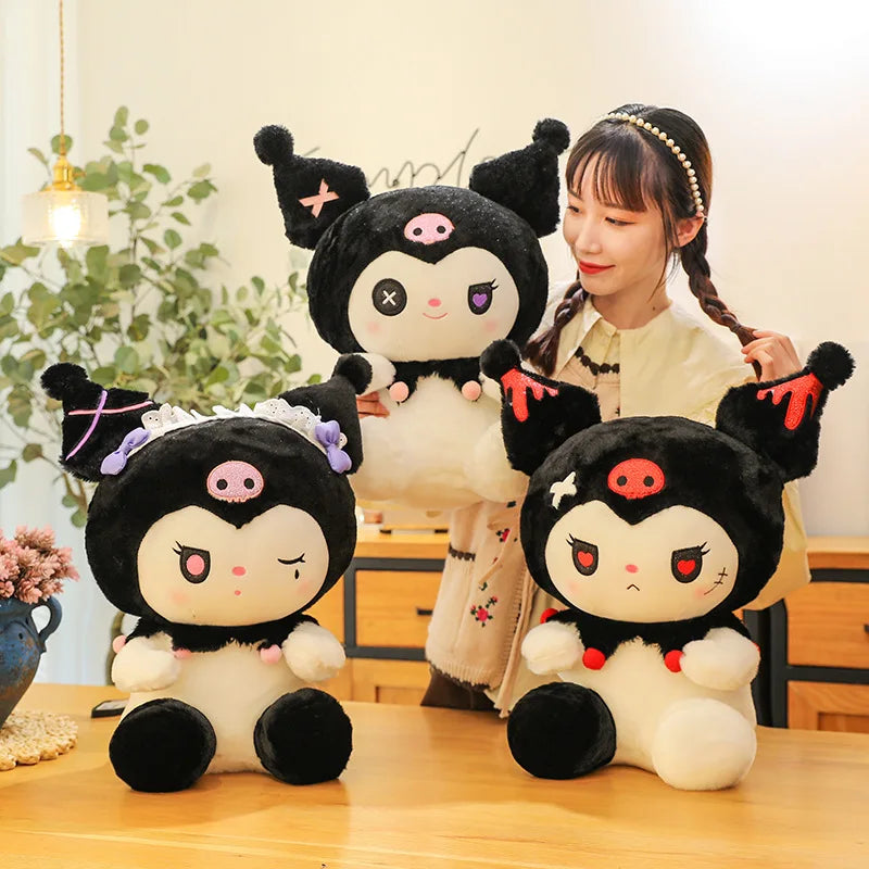 Lusy Store LLC Dark Devil Kuromi Doll Plush Toy Cute Girl Large Plush Pillow Children's Gift Plush