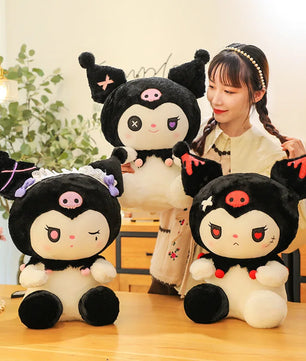 Lusy Store LLC Dark Devil Kuromi Doll Plush Toy Cute Girl Large Plush Pillow Children's Gift Plush