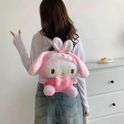 24 Styles Sanrio Plush Doll Kawaii Cinnamorol Plush Stuffed Backpack Girl's Cartoon Bag Gift Bag Girlfriend Child Birthday Gift 8 33X27X10cm