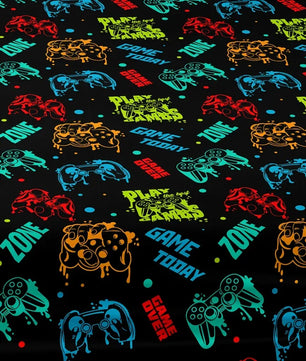 Lusy Store 1 Cartoon Fun Game  Printed Matte Fitted Sheet, Bedroom Printed Bed Cover, Bedding (Excluding Pillowcases) 