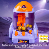 Mini Space Rocket grabbing machine ball,pincer Egg Twister Clip Doll Twister Scratching Machine Girl Boy Christmas Birthday Gift Purple Rocket