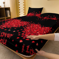 Lusy Store 1 piece of Eternal Knot concentric pattern frosted bedsheet, bedroom printed bedspread, bedding (excluding pillowcases) 