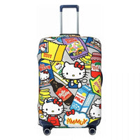Hello Kitty Leopard Suitcase Cover Cruise Trip Protection Vacation Strectch Luggage Supplies 4