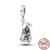Gothic 2025 Charms 925 Sterling Silver Halloween Nightmare Skull Skeleton Beads Fit Snake Chain Bracelet Necklace DIY Jewelry BMT713