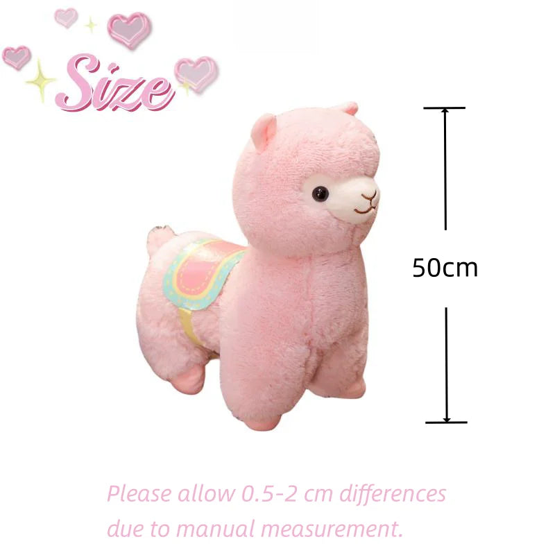 Lusy Store LLC Creative Saddle Alpaca Plush Toy Cute Cartoon Animal Doll Soft Stuffed Home Decoration Kids Birthday Christmas Gift Plush