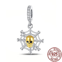 Gothic 2025 Charms 925 Sterling Silver Halloween Nightmare Skull Skeleton Beads Fit Snake Chain Bracelet Necklace DIY Jewelry OMT359