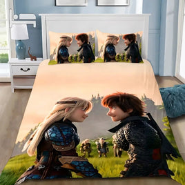 How to TrainS Your D-dragons Bedding Set Your D-dragons Duvet Cover Pillowcase Adult Boy Girl Single Twin Full Queen King Size Lusy Store