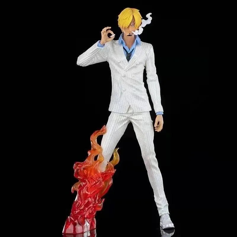 Lusy Store LLC One Piece Series Handheld White Suit Exquisite Model Ornament Action Figure