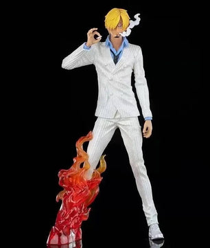 Lusy Store LLC One Piece Series Handheld White Suit Exquisite Model Ornament Action Figure