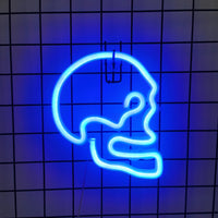 Halloween Bat Spirit LED Neon Wall Decor for Party Gift - Terrifying Atmosphere - USB or Battery Powered Skull Blue 0-5W