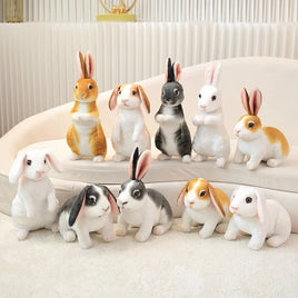 Lusy Store LLC Fluffy Easter Bunny Plush Toy | Long Ear Rabbit Pillow | 9.4-11.8 in | Lusy Store Stuffed Animal