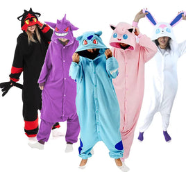 TAKARA TOMY Pokemon Kigurumi Onesie Snorlax Eevee Squirtle Gengar Pijama Cosplay Costume Halloween Adult Anime Umbreon Pajamas