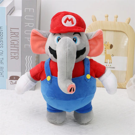 Elephant Mario Luigi Funny Soft Plush Toys Mario Bros Cute Anime Stuffed Animals Festival Gifts