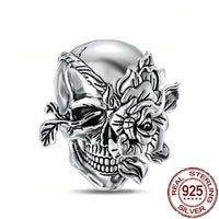 Gothic 2025 Charms 925 Sterling Silver Halloween Nightmare Skull Skeleton Beads Fit Snake Chain Bracelet Necklace DIY Jewelry OMT053