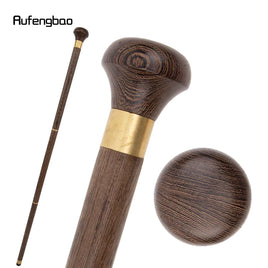 Brown Wooden Traditional Fashion Walking Stick Decorative Cospaly Party Wood Walking Cane Halloween Mace Wand Crosier 88cm Default Title