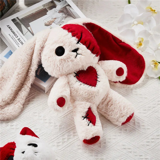 Lusy Store LLC Rabbit Bunny Plush Toy Stuffed Heart Long Eared Doll Throw Pillow Boy Girl Stuffed Plush Unhappy Cat Toys Plush