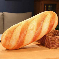 3D Simulation Bread Plush Pillow,Soft Butter Toast Bread Food Pillow Lumbar Back Cushion Stuffed Toy for Home Decor 70cm