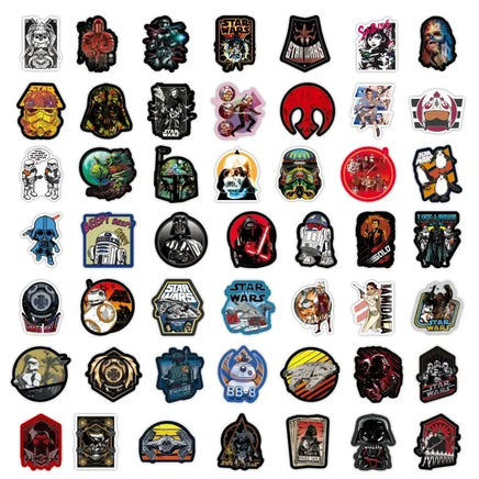 Lusy Store 100Pc Star Wars Stickers Laptop Motorcycle Phone Car Suitcase Decals DIY Waterproof Sticker for Children Toy 
