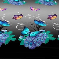 Lusy Store 1 Piece of Flower Flying Butterfly Dance Pattern Frosted Bedsheet, Bedroom Printed Bedspread, Bedding (Excluding Pillowcases) 