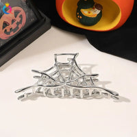 1Pcs Halloween Black Spider Hair Claw Clips with Pearl Charm Design,Metal Gothic Punk Hair Clips Strong Hold Hair Accessories Style G