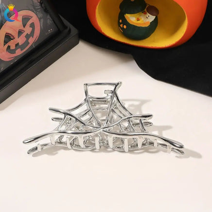 1Pcs Halloween Black Spider Hair Claw Clips with Pearl Charm Design,Metal Gothic Punk Hair Clips Strong Hold Hair Accessories Style G
