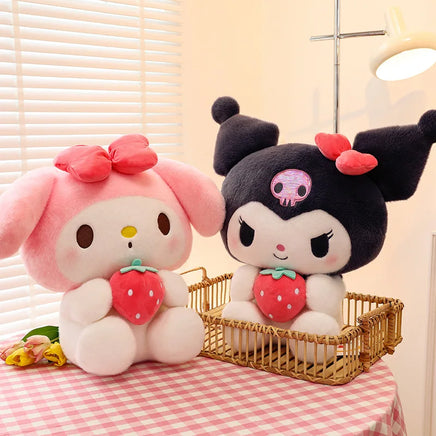 Lusy Store 25CM Plushies Sanrio My Melody Plush Dolls Toys My Melody Strawberry Stuffed Animals Plush Toy Home Decor Girl Birthday Gift 