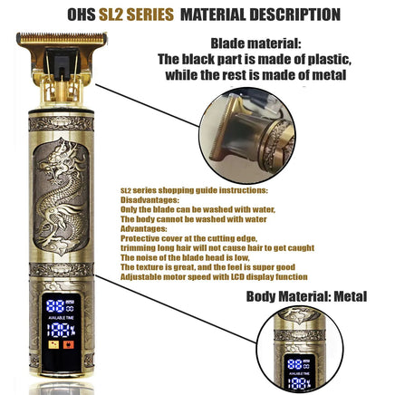 T9 Hair Clipper Repair Beard Shaving Body Hair Trimmer Clippers Electric Machine Men Haircut Machine 0mm Barber Shaver Lusy Store