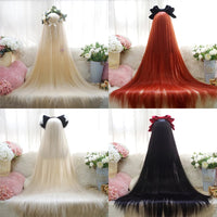 OLACARE Synthetic Super Long Curly Lolita Wig With Bangs 120cm Blonde White Pink Cute Fake Hair Women Halloween Cosplay Wigs
