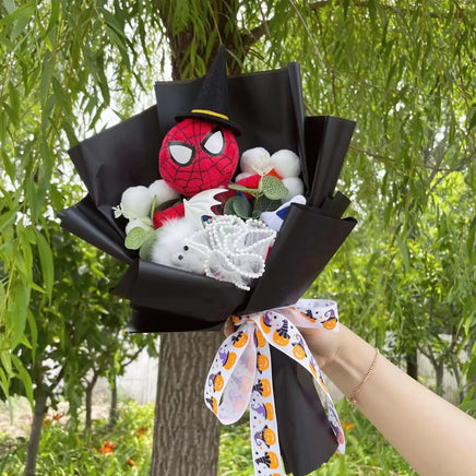 My Melody Kuromi Stuffed Animals Plush Toy With Roses Creative Bouquets Christmas Halloween Gifts 15