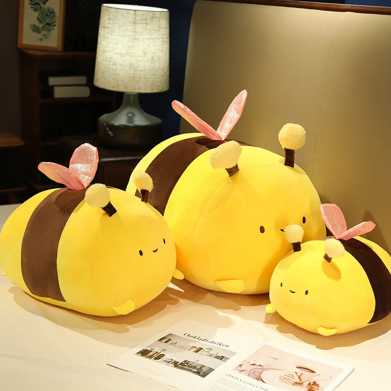 Lusy Store LLC Bee Plush Pillows Stuffed Cartoon Animals Plushie Super Soft Hugging Pillow Bedding Sleeping Cute Gifts Plush