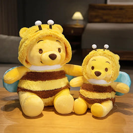 Lusy Store LLC 50cm Bee Winnie The Pooh Plush Toys Pillow Kawaii Anime Bear Stuffed Doll Toys For Gifts Plush