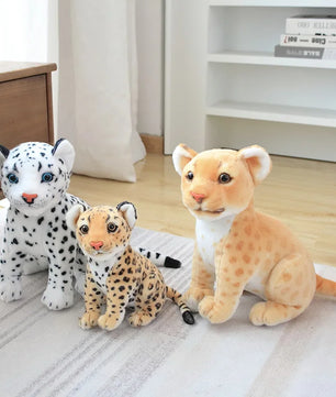 Lusy Store LLC Simulation Snow Leopard Cheetah Plush Toy 23cm Stuffed Soft Forest Animal Lion Doll Gift Plush