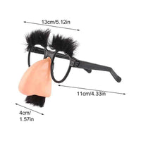 Funny Glasses Cosplay Halloween Costumes Accessory Big Nose Glasses with Eyebrows Mustache Glasses Christmas Gifts