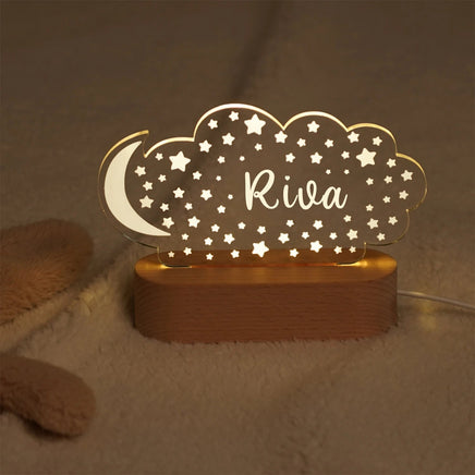 Baby Kids USB Night Light Personalized Children Name Lamp Custom Nursery Newborn Bedroom Home Decoration Birthday Souvenir Gift
