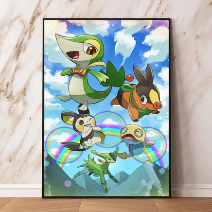 Pokemon Canvas Prints Wall Art Home Classic Children's Bedroom Decor Gifts Kid Action Figures Modular Painting Cartoon Character Lusy Store
