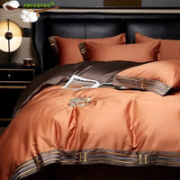 Luxury 160S Egyptian Cotton Bedding Set, Duvet Cover, Bed Sheet & Pillowcases - King Size Comforter Bedding Sets Lusy Store