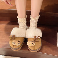 Hello Kitty Plush Slippers for Women - Sanrio Y2K Cute Home Shoes