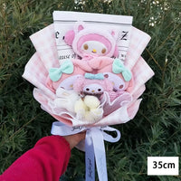 Hello Kitty Kuromi Melody Cinnamoroll Plush Bouquet Home Decoration Xmas Friend Gifts My Melody-5