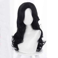 Long Black to Gray Cosplay Wigs Halloween Costumes Women White Long Wavy Womans Color Synthetic Hairs Natural Party Wigs Black 24inches 1pc