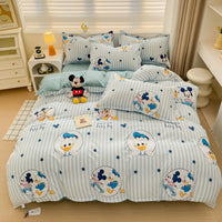 Disneys Cartoon Bed Sheets Set Stichs Mickeys Bedding Set Toys Story Duvet Cover Pillowcase Donalds Bed Sets Queen King Size 5