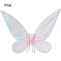Halloween Costumes for Girls Butterfly Fairy Wings for Cosplay Costumes Sparkle Fairy Princess Wings Party Favor Accessories pink