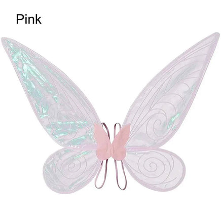 Halloween Costumes for Girls Butterfly Fairy Wings for Cosplay Costumes Sparkle Fairy Princess Wings Party Favor Accessories pink