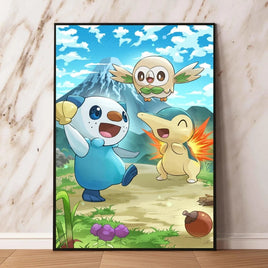 Pokemon Canvas Prints Wall Art Home Classic Children's Bedroom Decor Gifts Kid Action Figures Modular Painting Cartoon Character 9