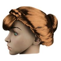 Girl Princess Elsa Anna Wig Kid Halloween Party Carnival Disguised Belle Wednesday Mermaid Rapunzel Aurora Snow White Ariel Hair Anna Tied