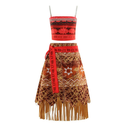 Girl Costume for Girls Moana Dress Kids Princess Dress with Necklace Halloween Costumes Party Baby Children Vaiana Outfit
