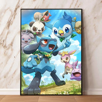 Pokemon Canvas Prints Wall Art Home Classic Children's Bedroom Decor Gifts Kid Action Figures Modular Painting Cartoon Character Lusy Store